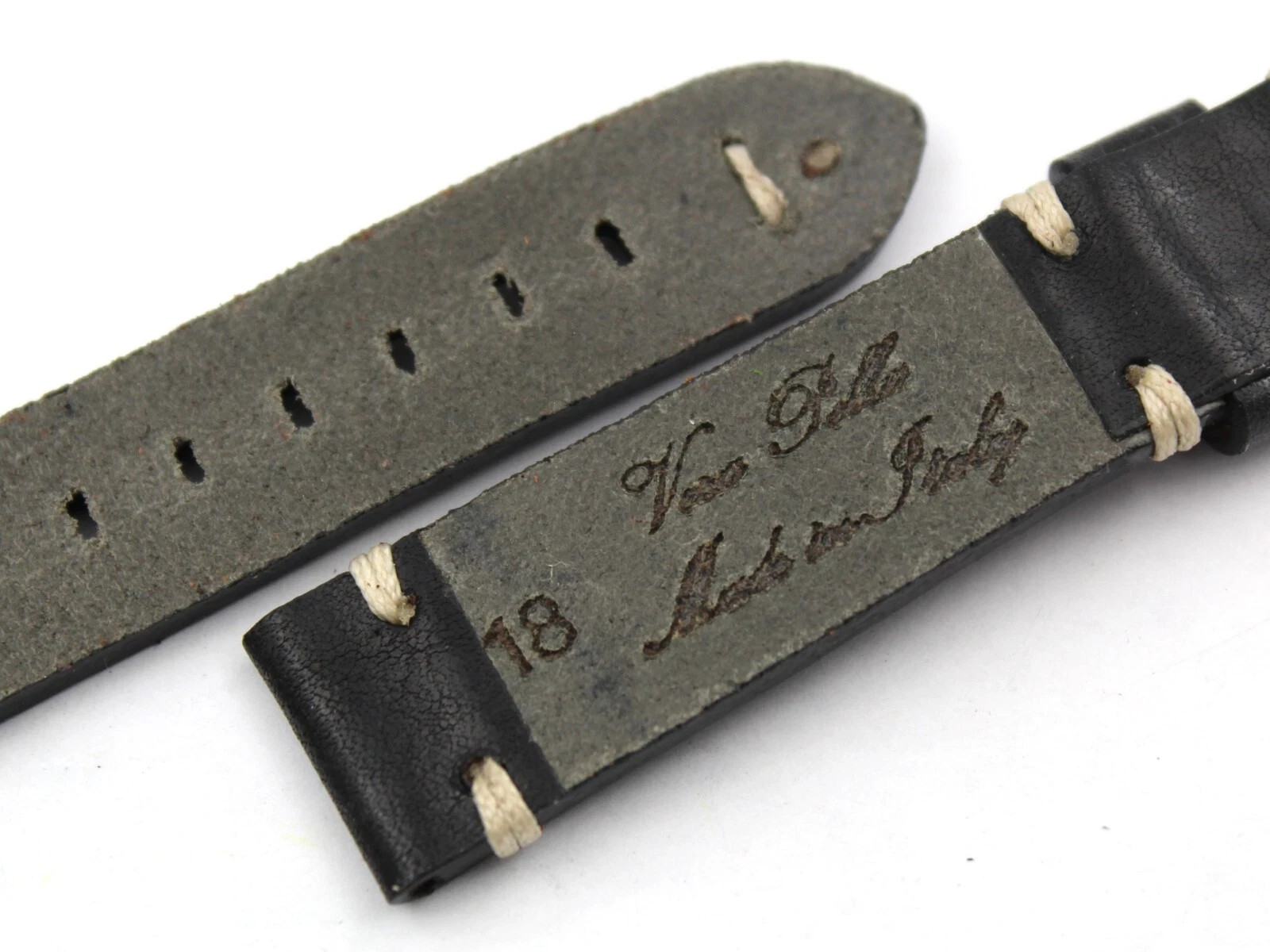 Vintage Black Leather Strap Various Sizes Pin Parts Unisex Watches Top
