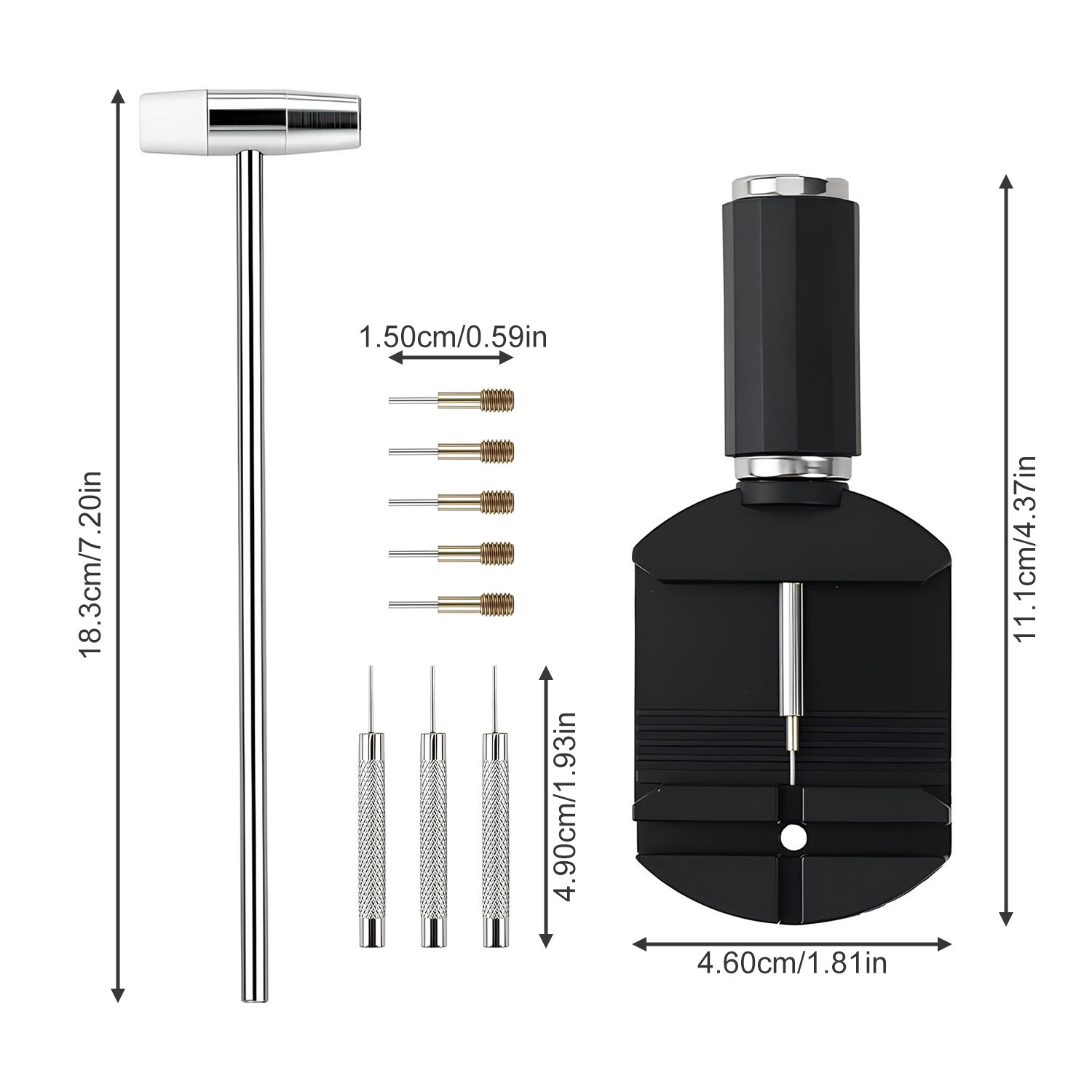 11 PCS Watch Link Removal Kit, Watch Band Sizing Tool for Watch Strap Adjustment