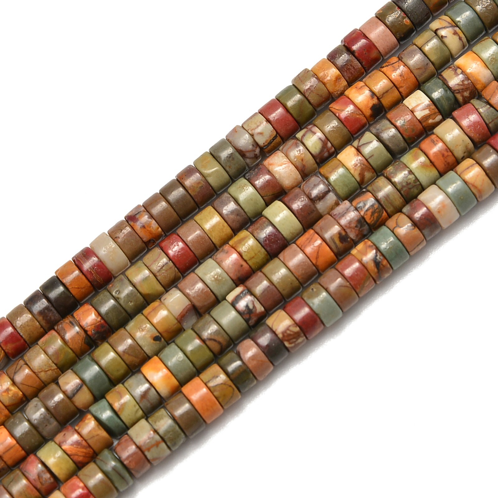 Red Cherry Creek Jasper Heishi Discs Beads Size 2x4mm 3x6mm 3x8mm 15.5″ Strand