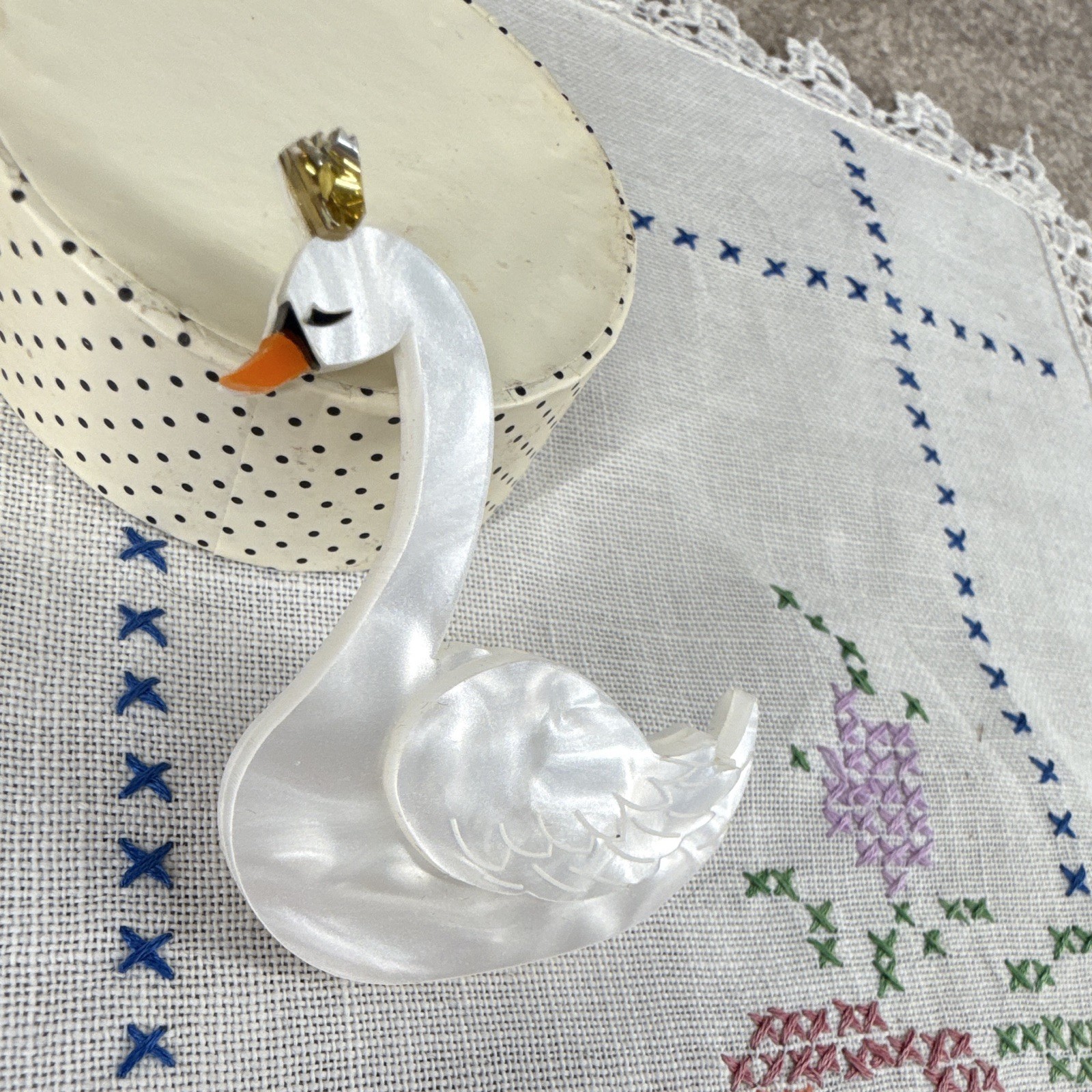 Deer arrow Swan princess Resin Broach (similar To Erstwilder)