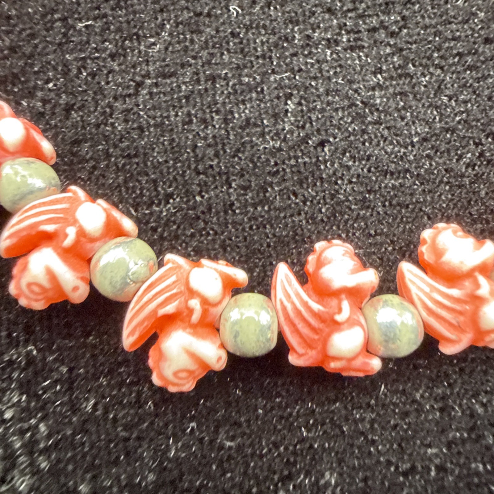 Vintage, Trrtlz Orange/Red Dragon, Elastic, Friendship Bracelet