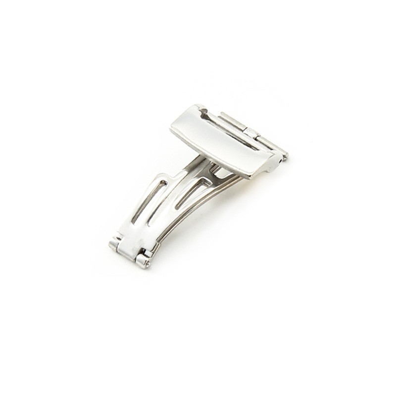 High End Stainless Steel Folding Clasp leather Strap Butterfly Buckle 18mm