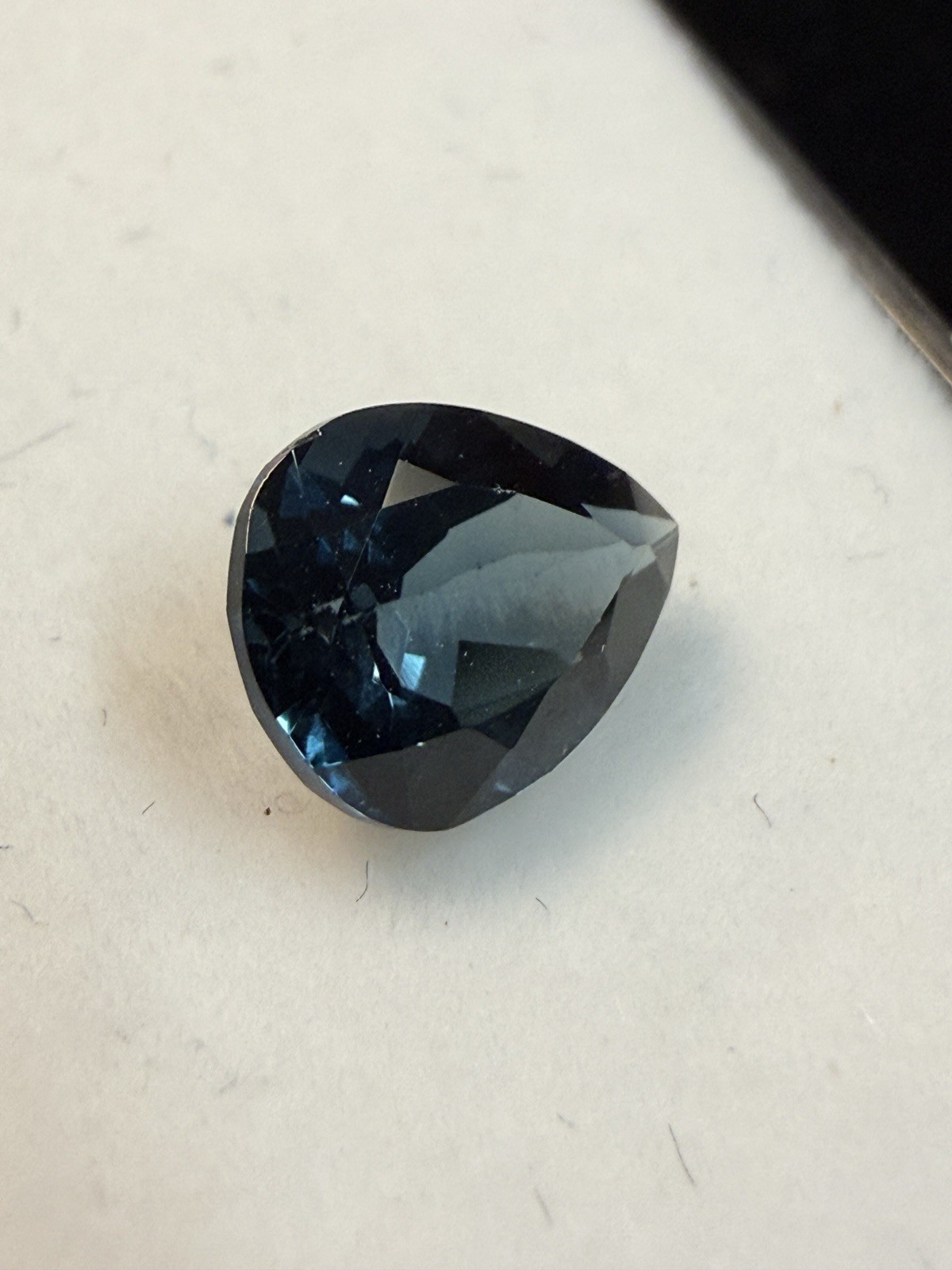 London Blue Topaz Faceted Pear Loose Gemstone Blue 2.20ct 9x7x4.7mm