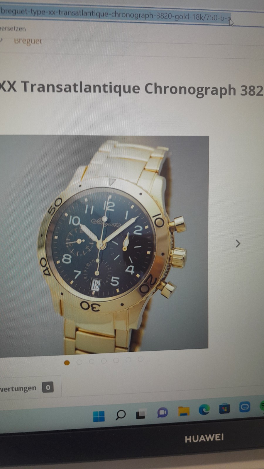Breguet men automatic swiss made 18k rosegold, Fullgold, Chronograph, Fullset