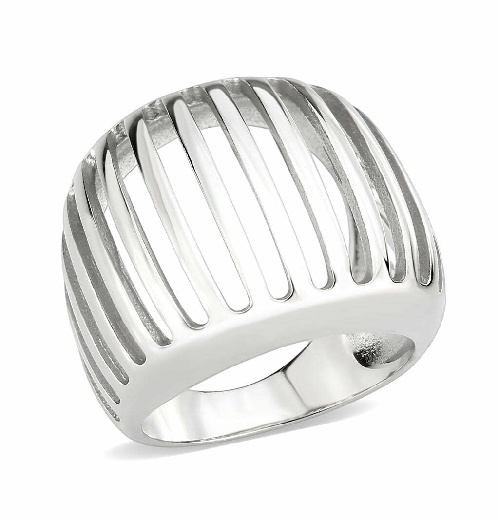 TK3805 – High polished (no plating) Stainless Steel Ring with NoStone in No