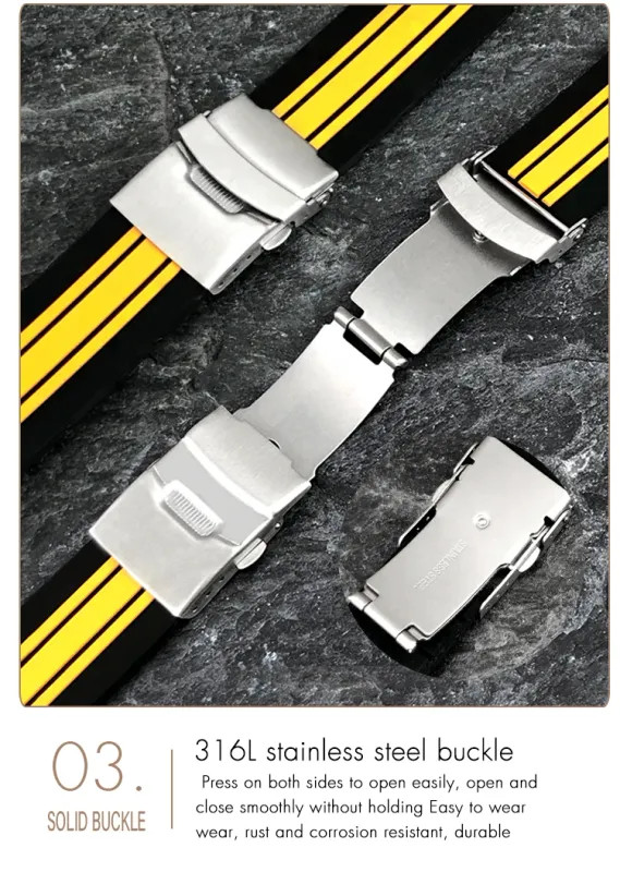 17 21mm Rubber Watchband Strap for Tissot T-RACE T048-417A Bracelet