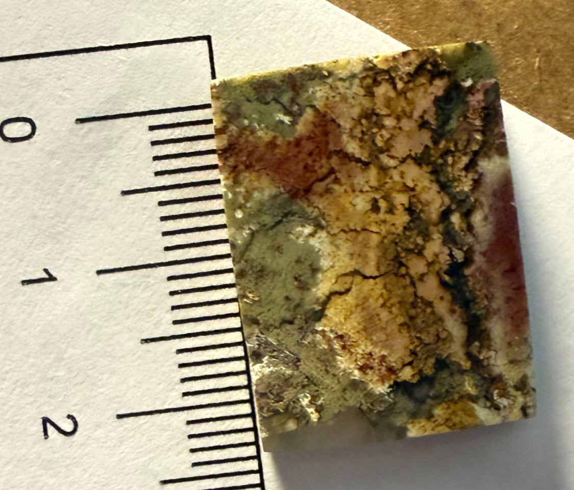 Natural Moss Agate Rectangular Cabochon 21.65 Cts Scenic Designer Gemstone