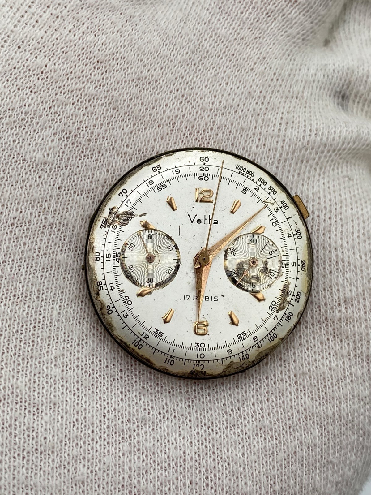 Rare Vintage Vetta 130 Chrono Valjoux 23 Movement spare parts