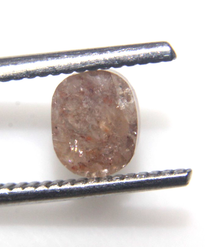 0.95Cts Oval Shape Gray brown Color Checker Cut Diamond 6.89×5.59×1.98 MM