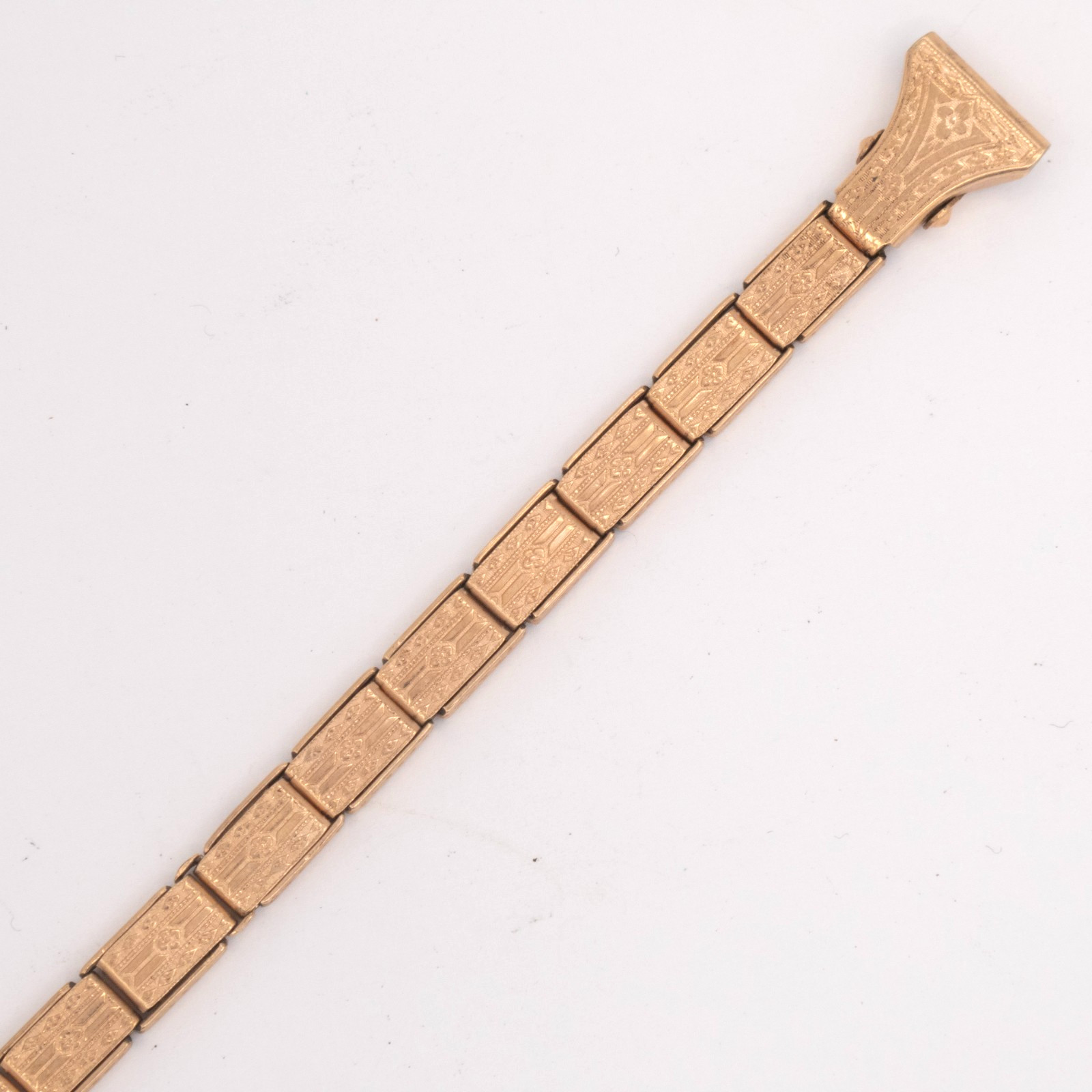Vintage Sturdy 10.6 mm Rose Gold Filled Art Deco Wristwatch Expansion Bracelet