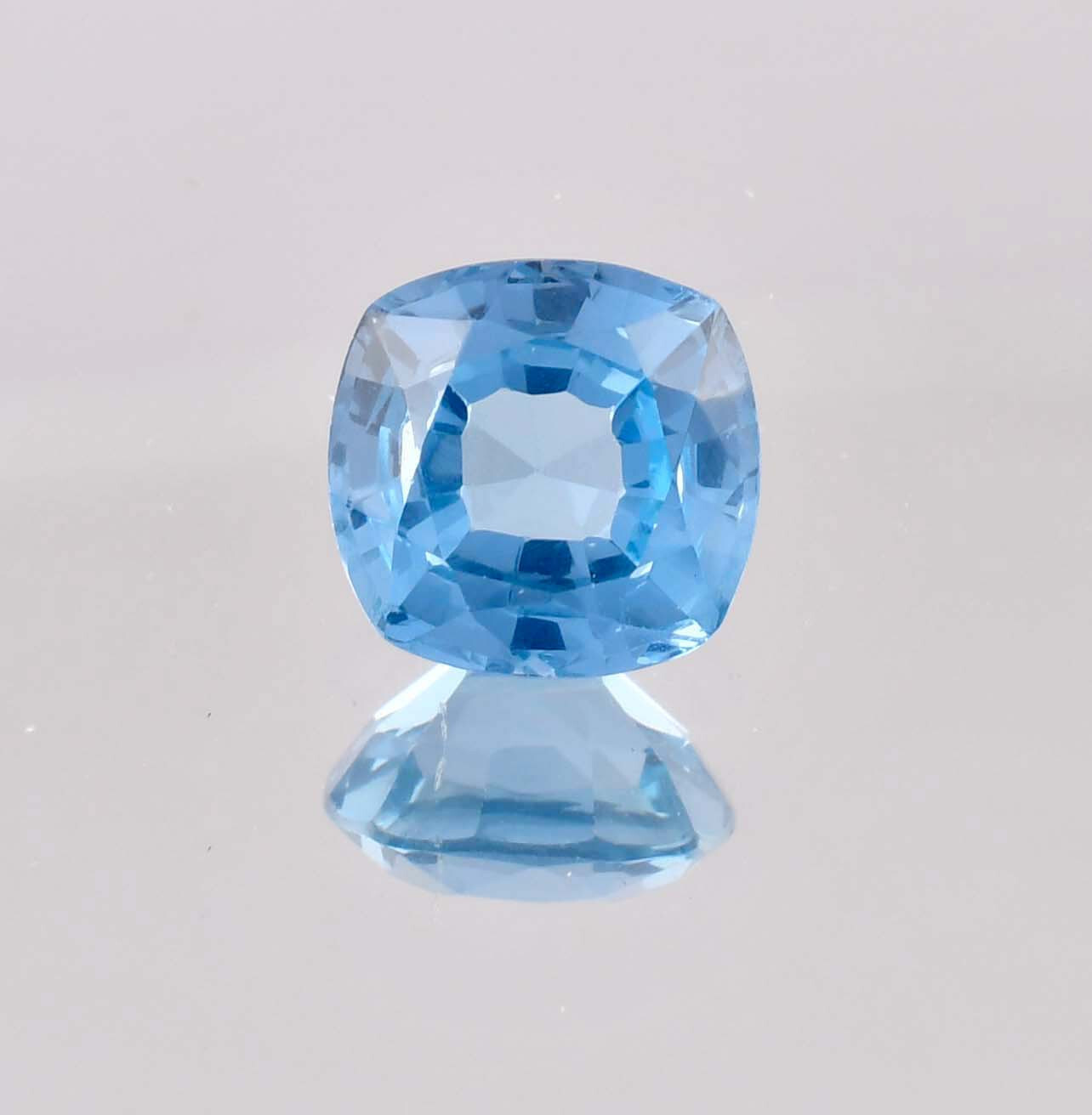 Flawless 7 x 7 mm Natural Blue Tourmaline 2.50 Ct GIT Certified Loose Gemstone