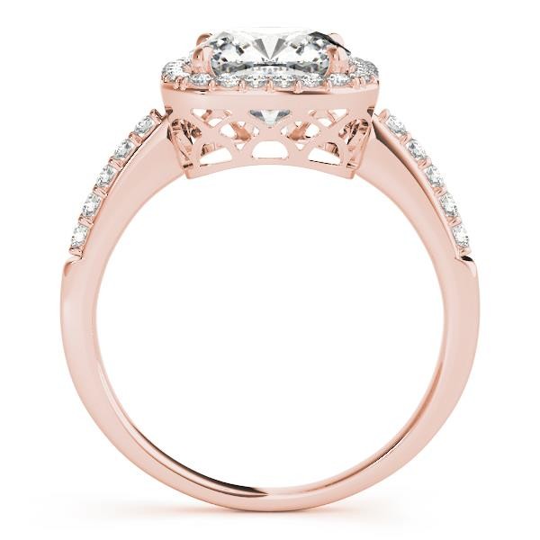 VS F 1.25-2.85 Ct Lab Grown Diamond Halo Cushion Shape Engagement Ring 14K Gold