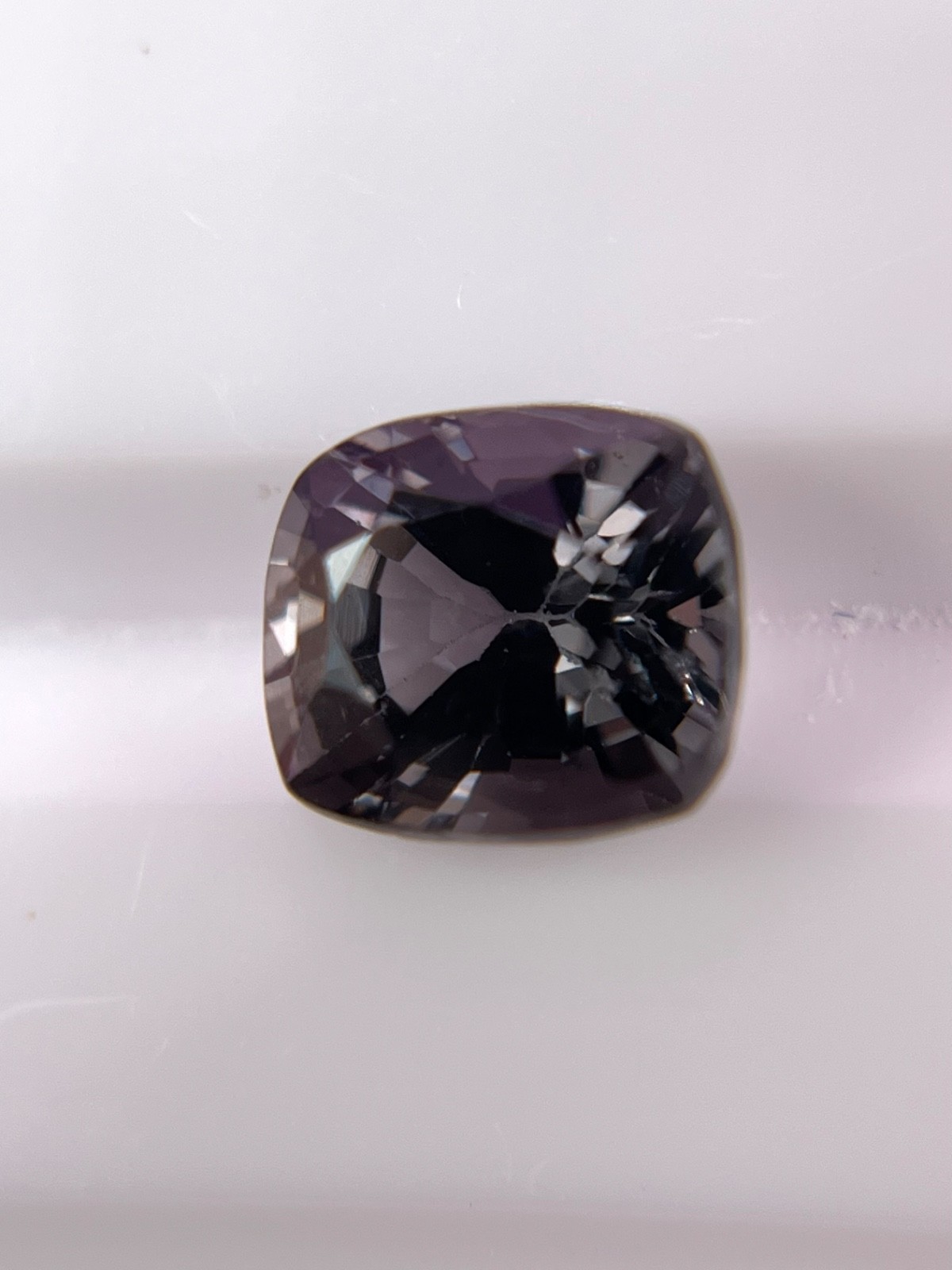 1.61 Ct Natural Spinel Cushion Cut Smoky Purple Plum Loose Gemstone 7.36 mm SP86