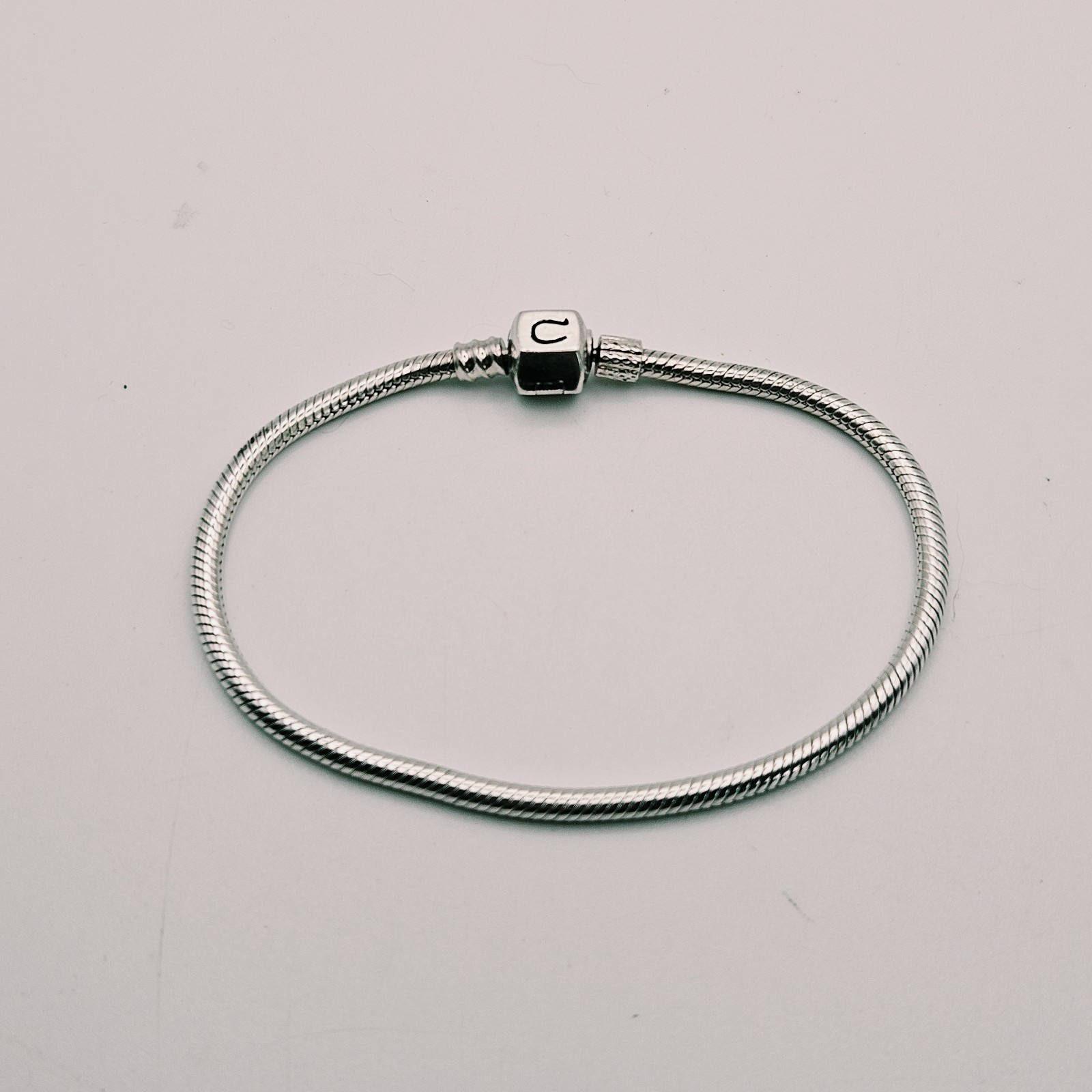 VTG Sterling Silver – CHAMILIA Snake Chain 7.5” Starter Charm Bracelet