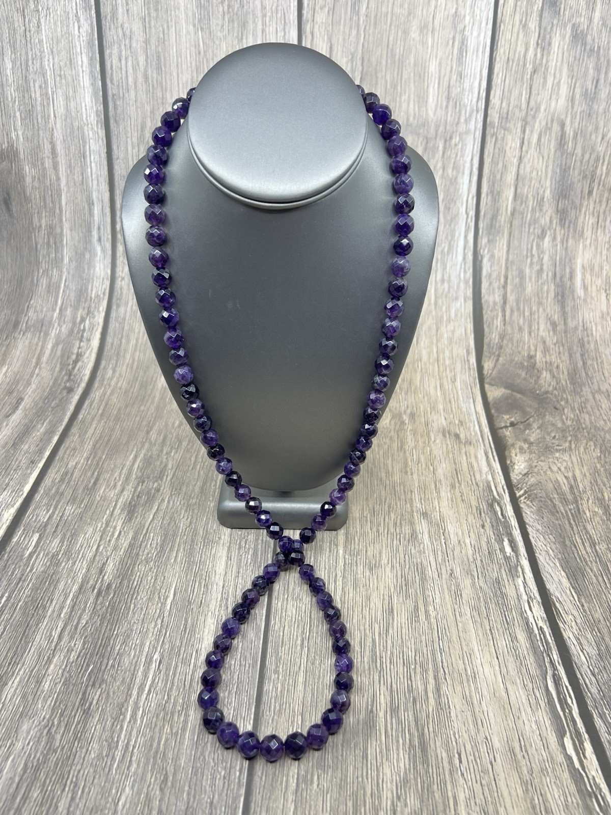 Amethyst Necklace 34″ & Earring Set Mine Finds by Jay King