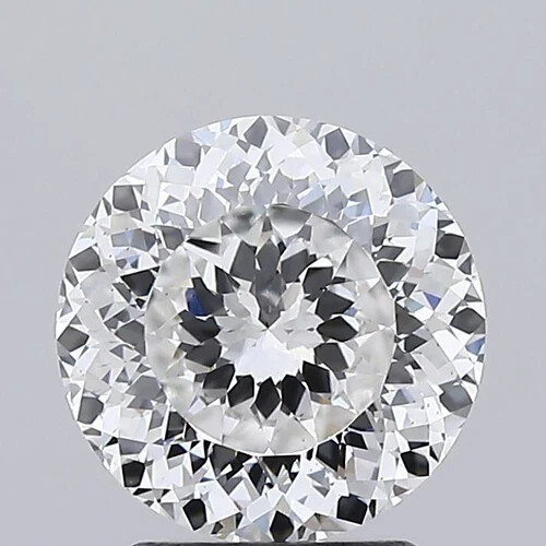 Lab Grown 3.38 Cts Euro Cut E Color VVS2 Clarity IGI Certified CVD Diamond