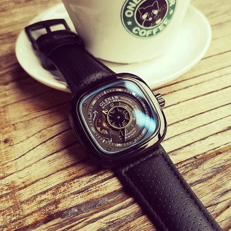 2025 New Mechanical Watch for Men Breathable Leather stainless Steel Automatic