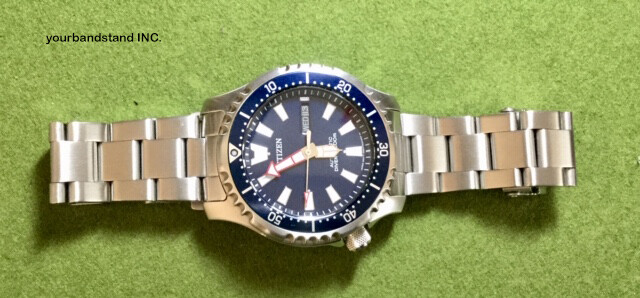 20mm CURVED STAINLESS STEEL OYSTER BRACELET Fit Citizen PrMaster NY0081-10L Fugu