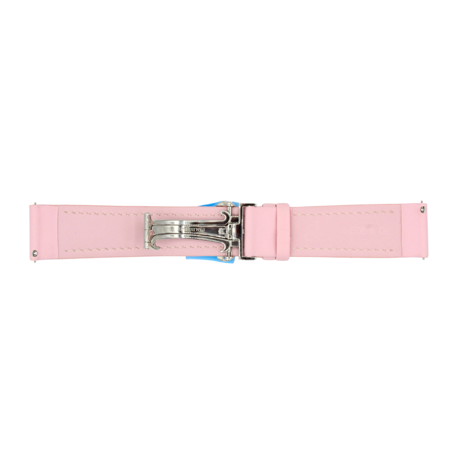 JACOB & CO AUTHENTIC PINK POLY 22MM WATCH BAND W. BUCKLE FITS 47MM WATCH SHORT