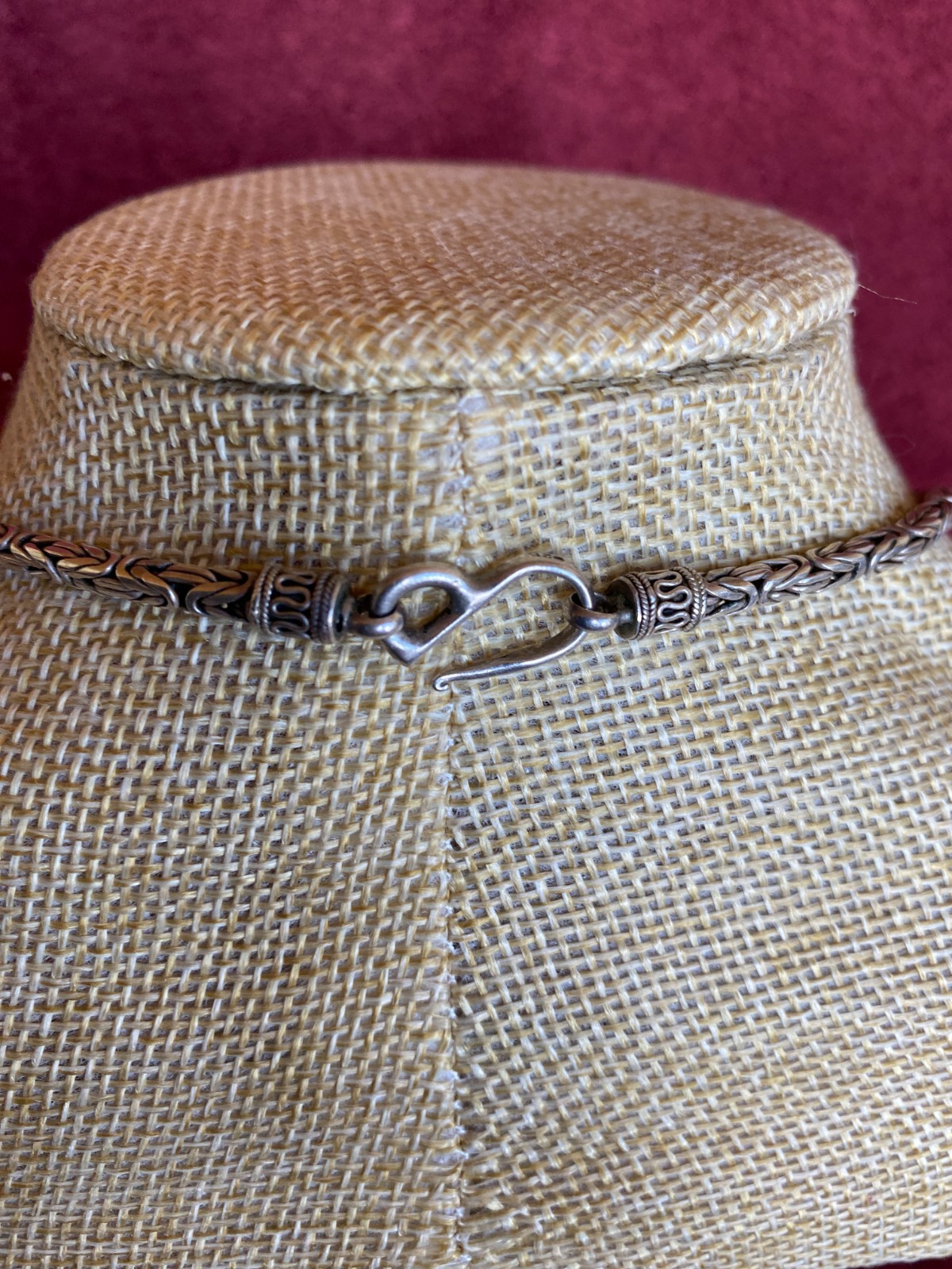 VINTAGE STERLING SILVER BYZANTINE BALI CHAIN BRACELET & NECKLACE SET 45 GRAMS