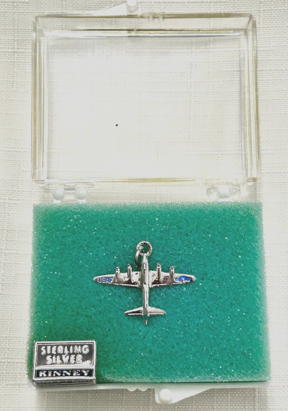 USAF Airplane Sterling Silver Kinney Charm