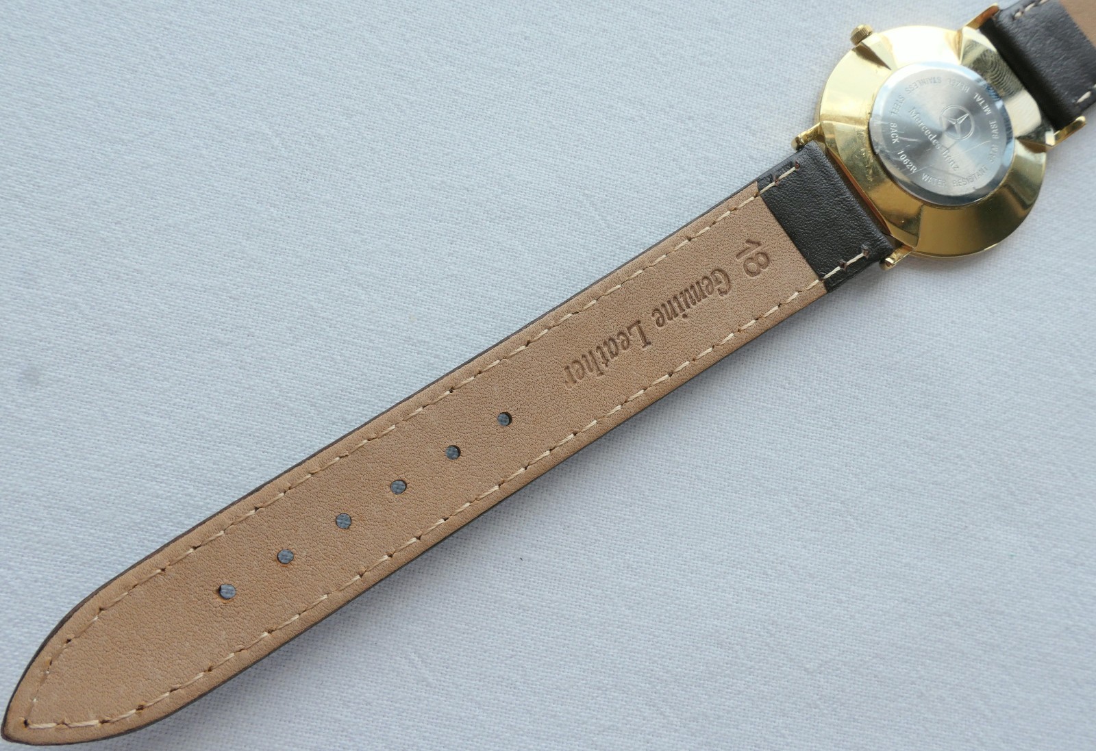 Mercedes Benz Classic Car Accessory 18k Gold Plated Swiss Made Luxury Watch