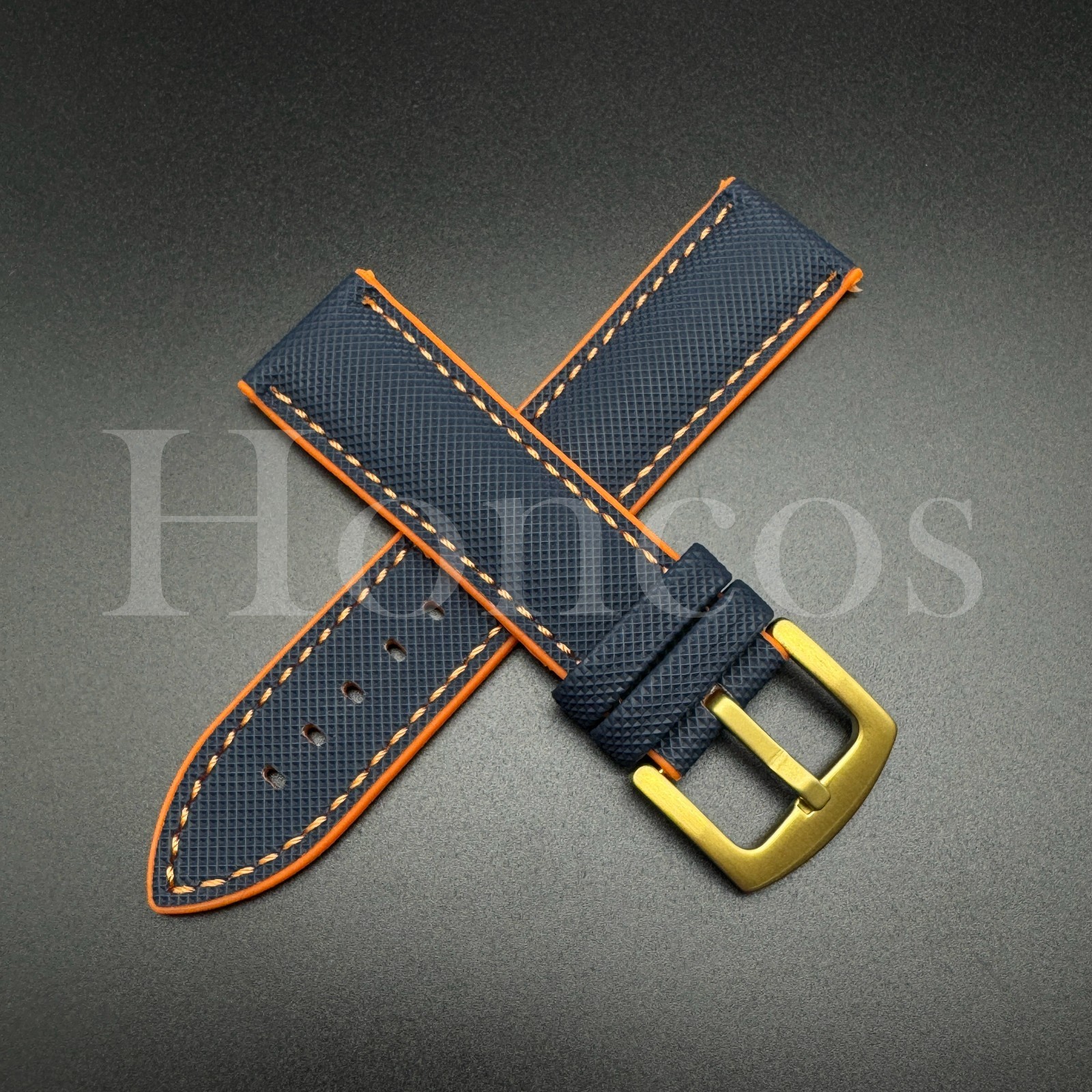 20 22 24 MM BL/OG Hybrid Nylon Rubber Strap Watch Band Buckle fits for Breitling