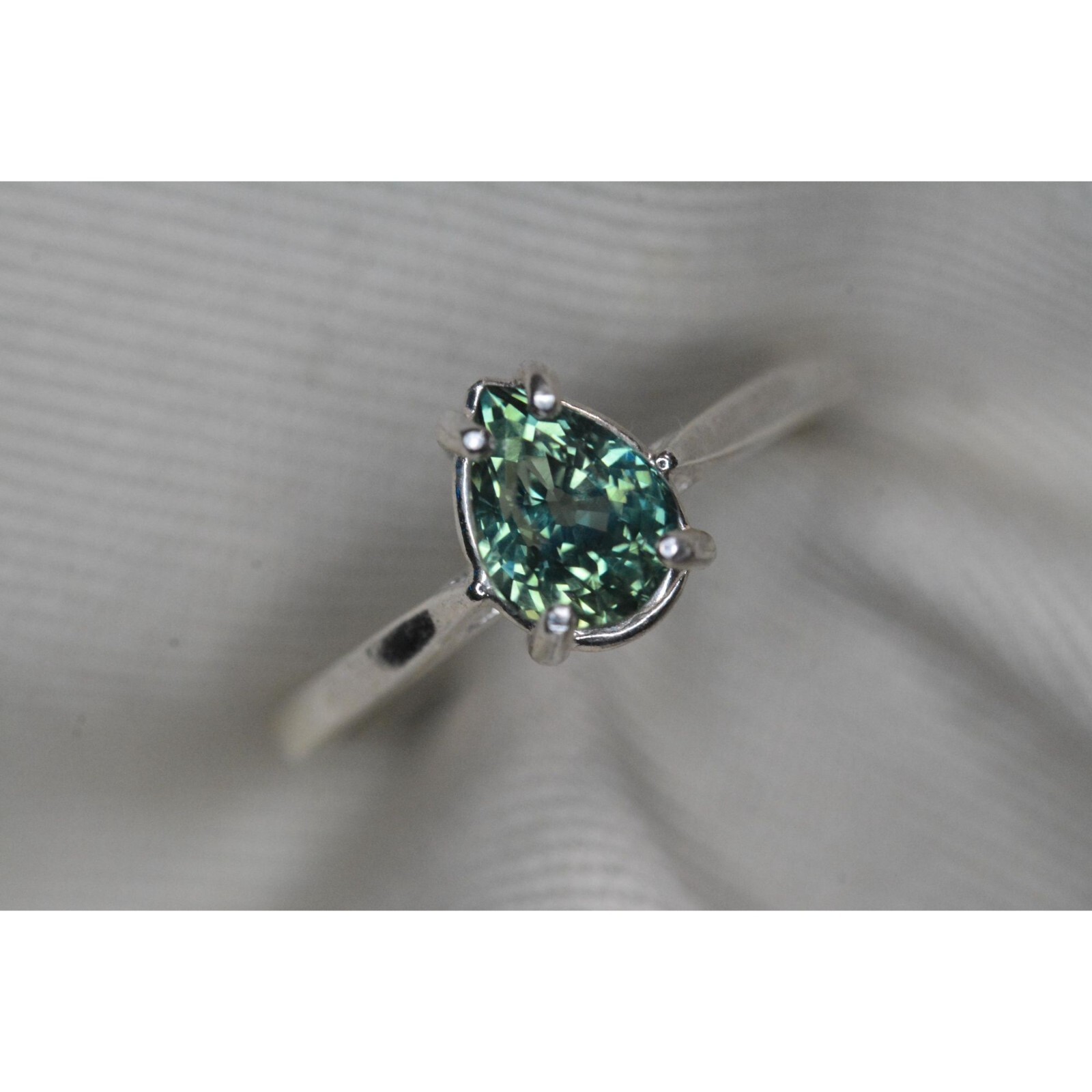 Unheated GIA Certified Blue Sapphire Solitaire Ring 1.44 Carat Real Natural U104