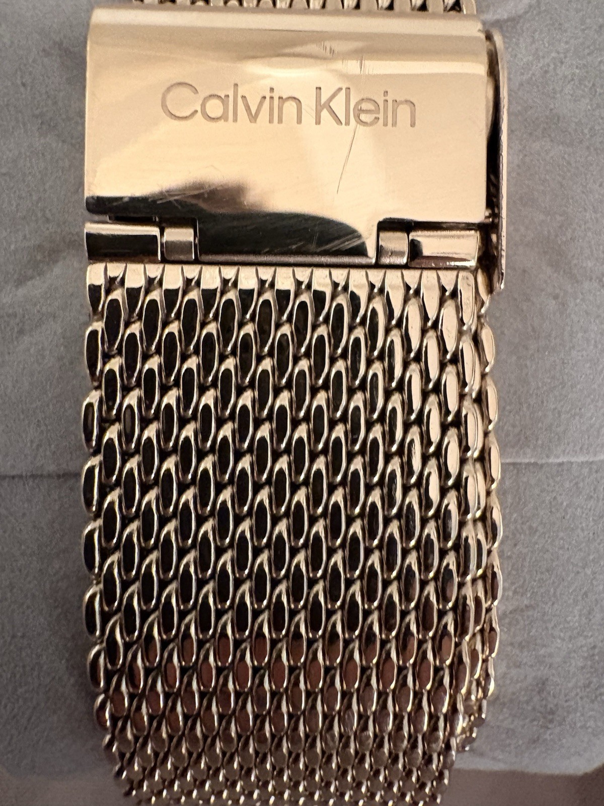 Calvin Klein Gold Chronograph Dial – 40mm Gold tone Stainless Mesh Bracelet