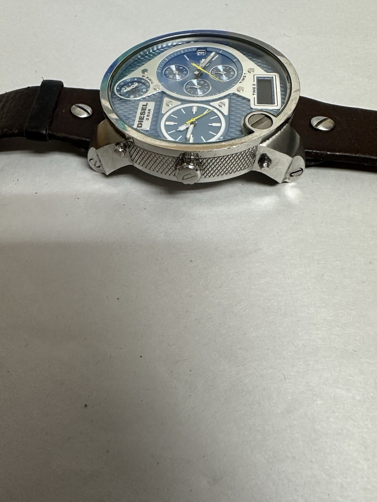 DIESEL DZ-7322 Mr. Daddy 3 Bar Chronograph Blue Dial Men’s Watch (NEEDS BATTERY)