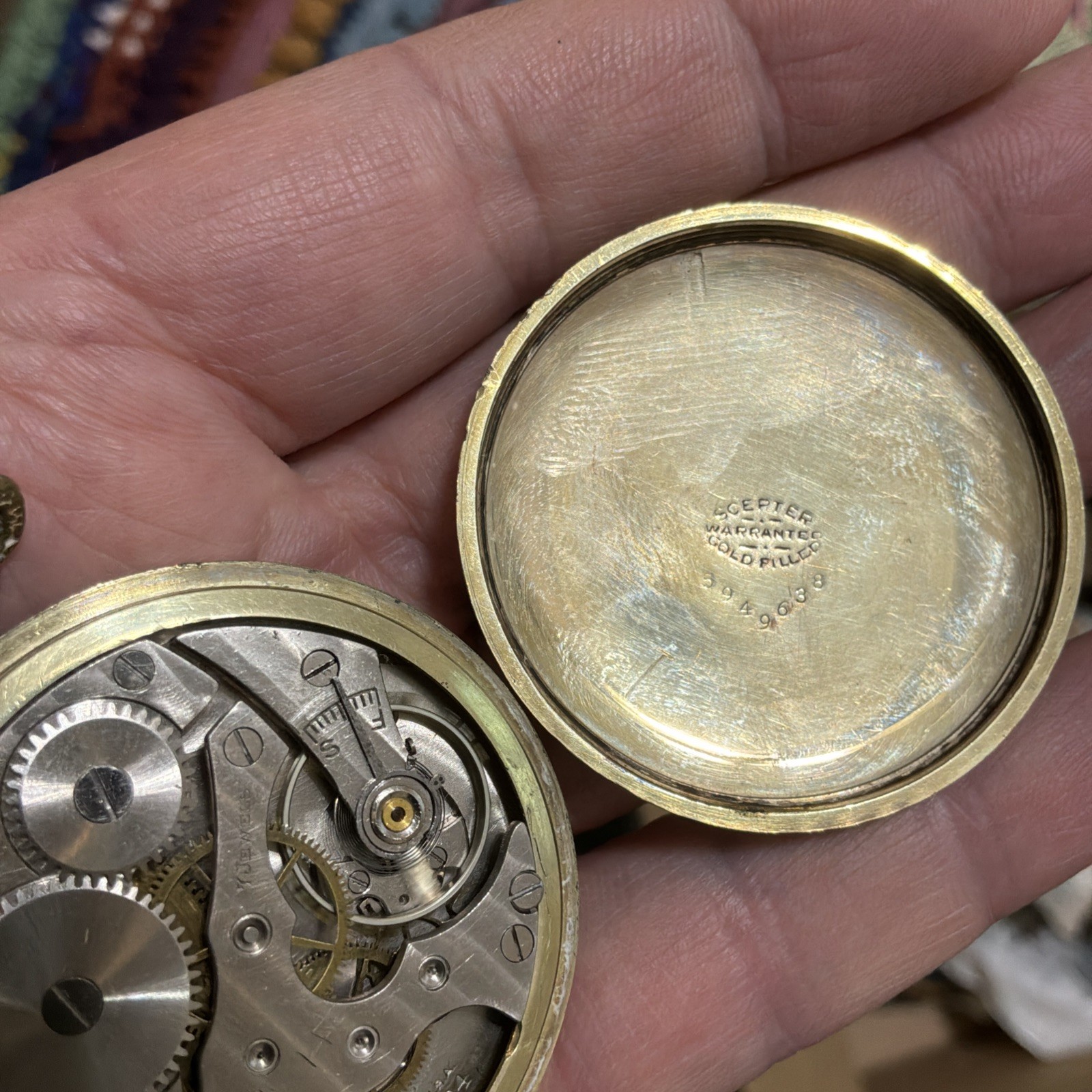 1925 New York Standard Watch Co. Grade 173 GF 12s 7J Pocket Watch Working