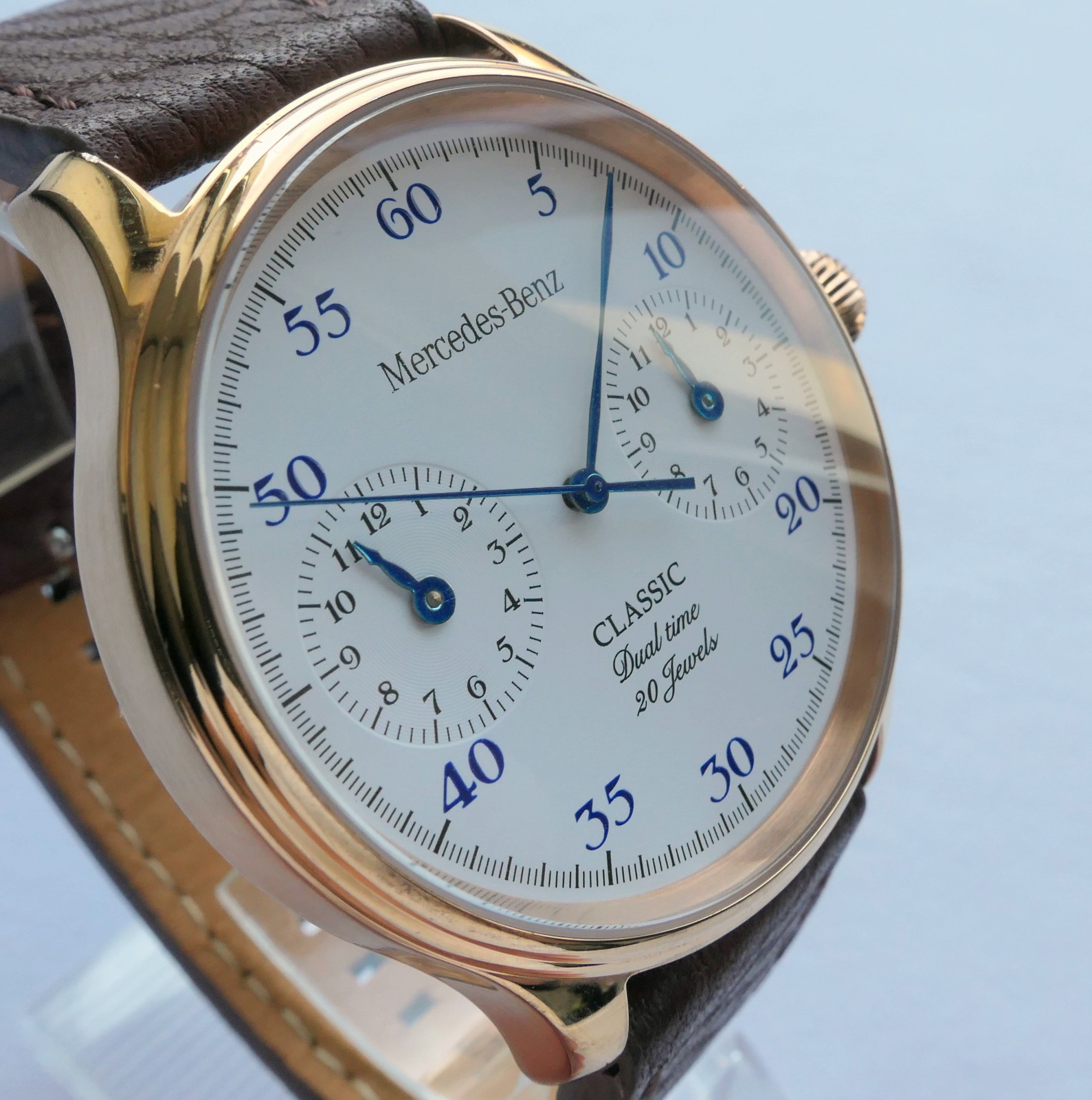 Mercedes Benz Classic Dual Time Zone Design Car Accessory GMT Automatic Watch