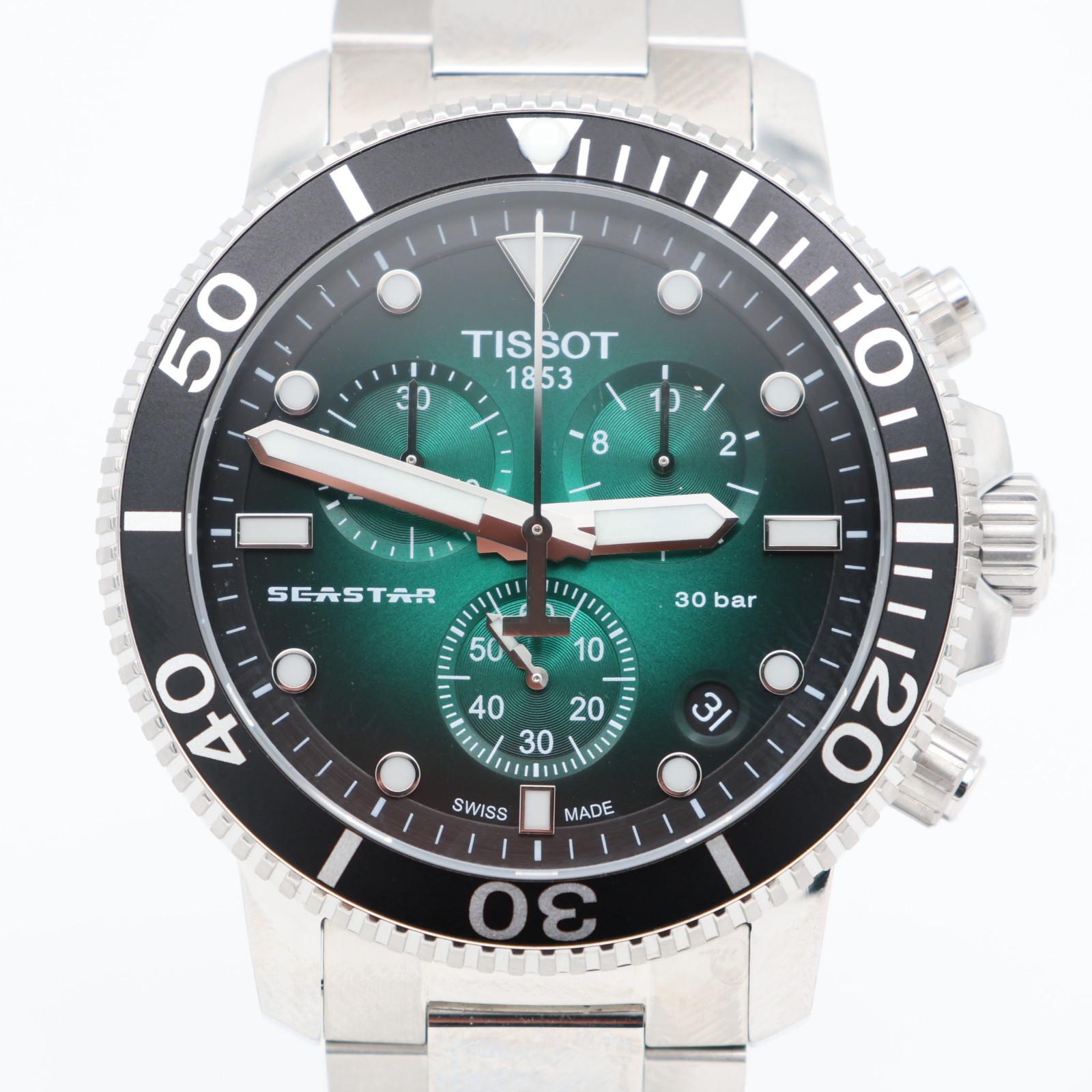 Tissot Seastar 1000 Chronograph Green Quartz Watch T1204171109101 🟢⚫
