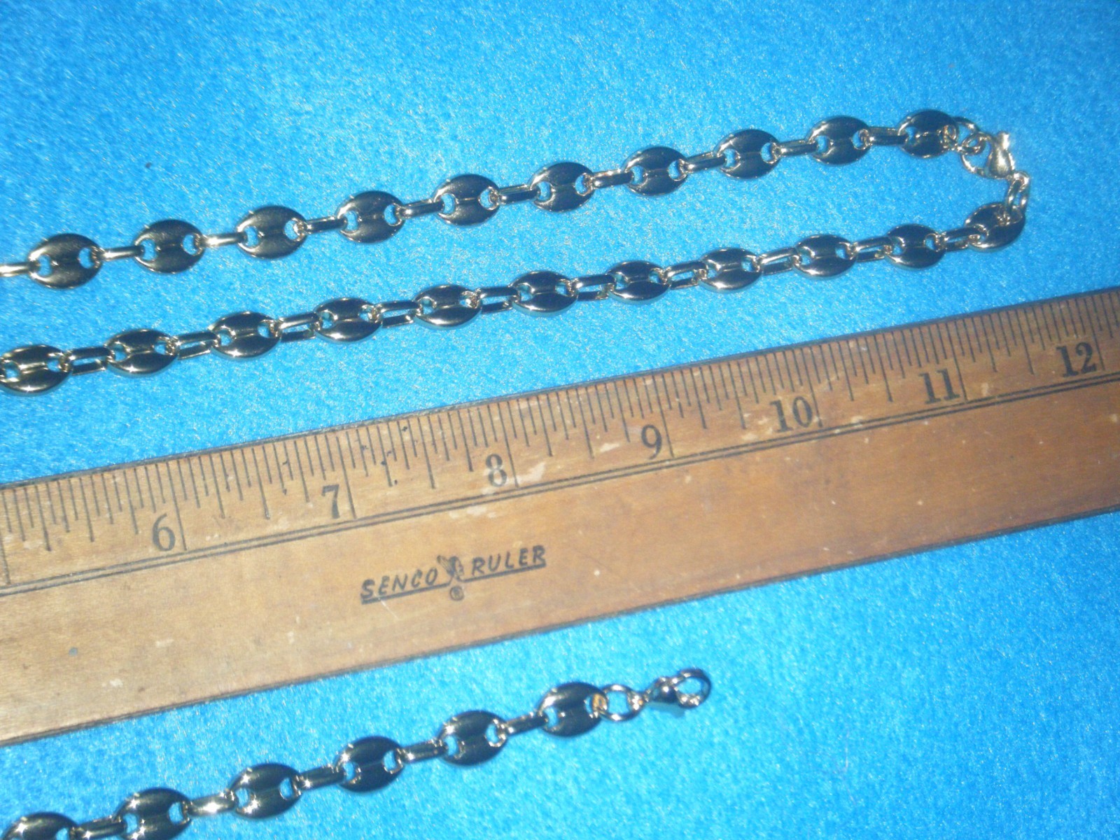 LOT OF 14 KT. GOLD PLATED JEWELRY 24 in. 5mm. GUCCI LINK CHAIN & BRACELET