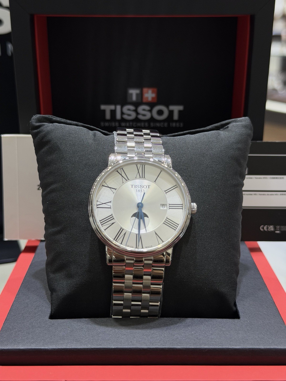 Tissot Carson Moon Phase Quartz Silver Dial Men’s Watch T1224231103300