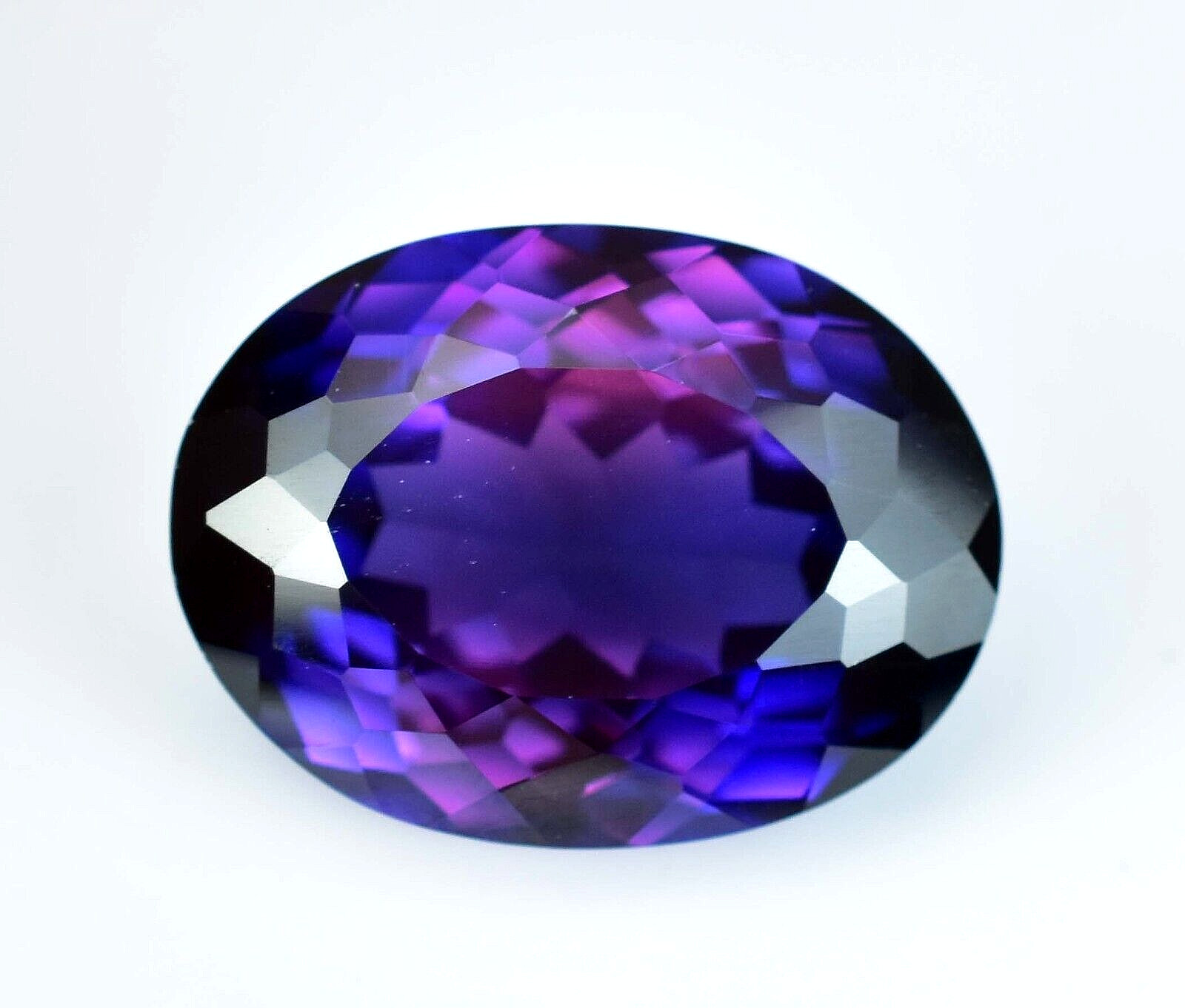 Flawless Natural Purple-Blue Tanzanite 28.80 Ct Oval IF Certified Loose Gemstone