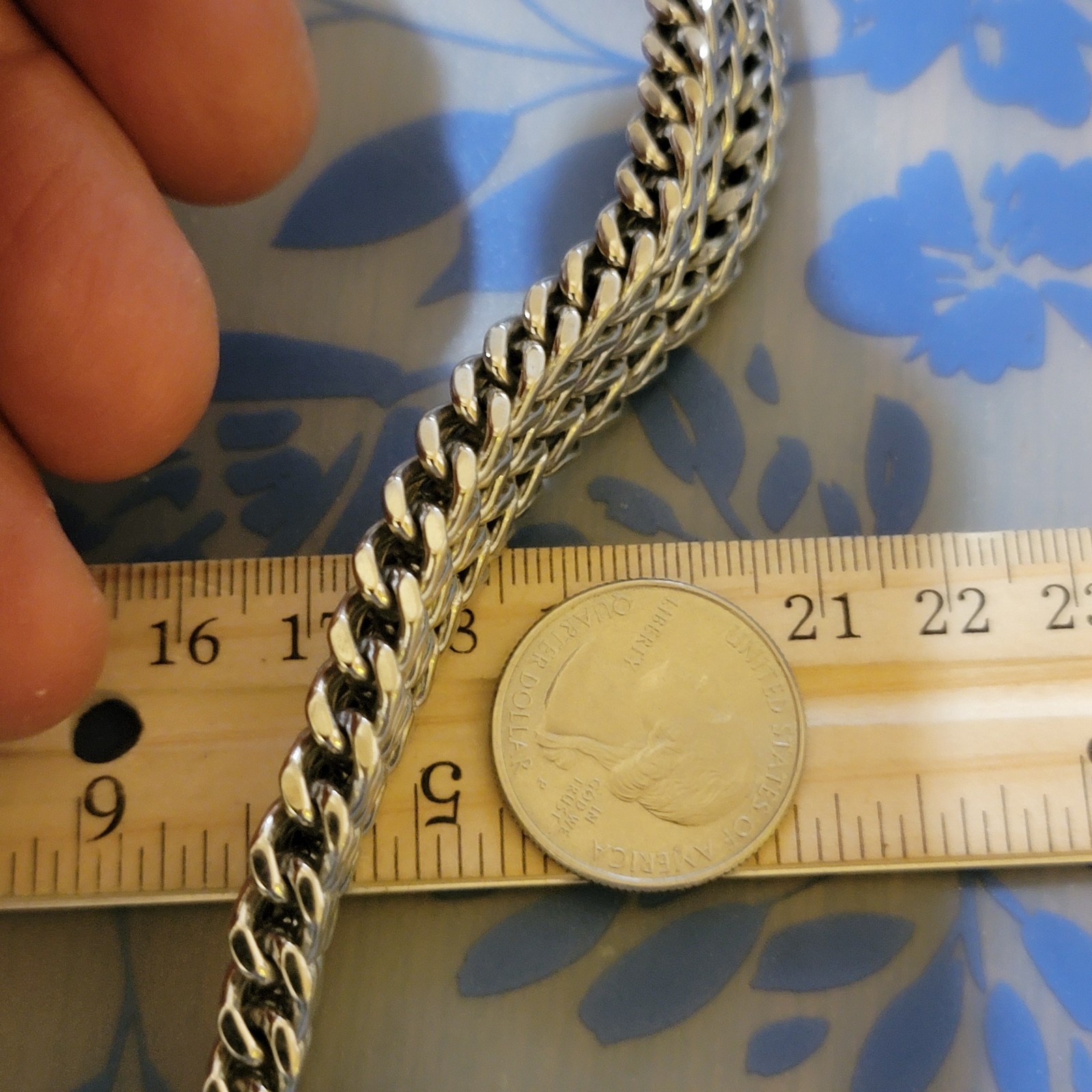 Stainless Steel 19MM Cuban Curb Link Chain Men’s Bracelets 9in