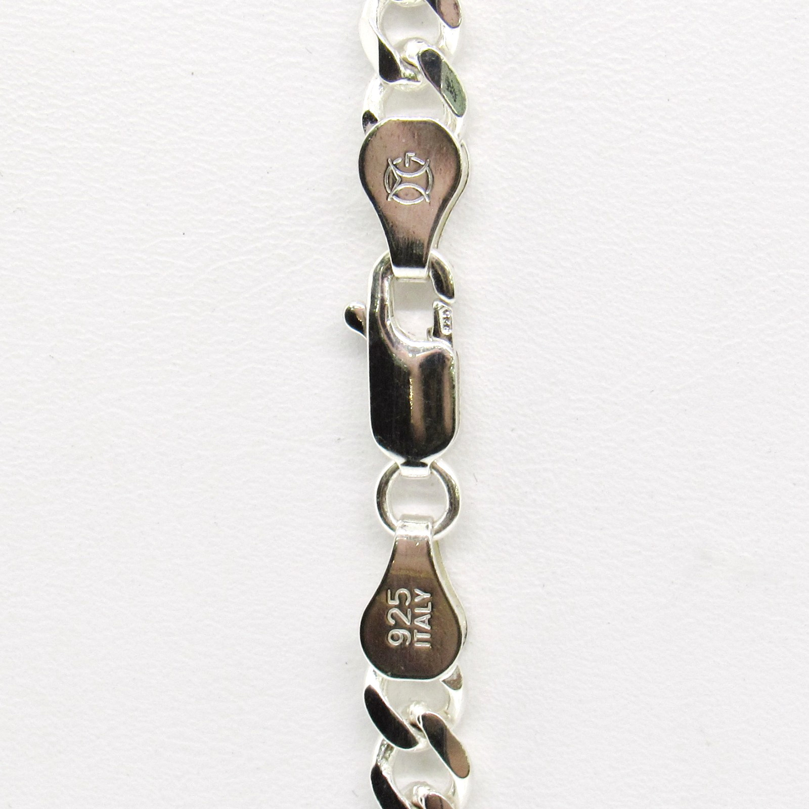 STERLING SILVER .925 ITALY FIGARO 5 MM WIDTH FLAT 24″ UNISEX CHAIN LINK NECKLACE