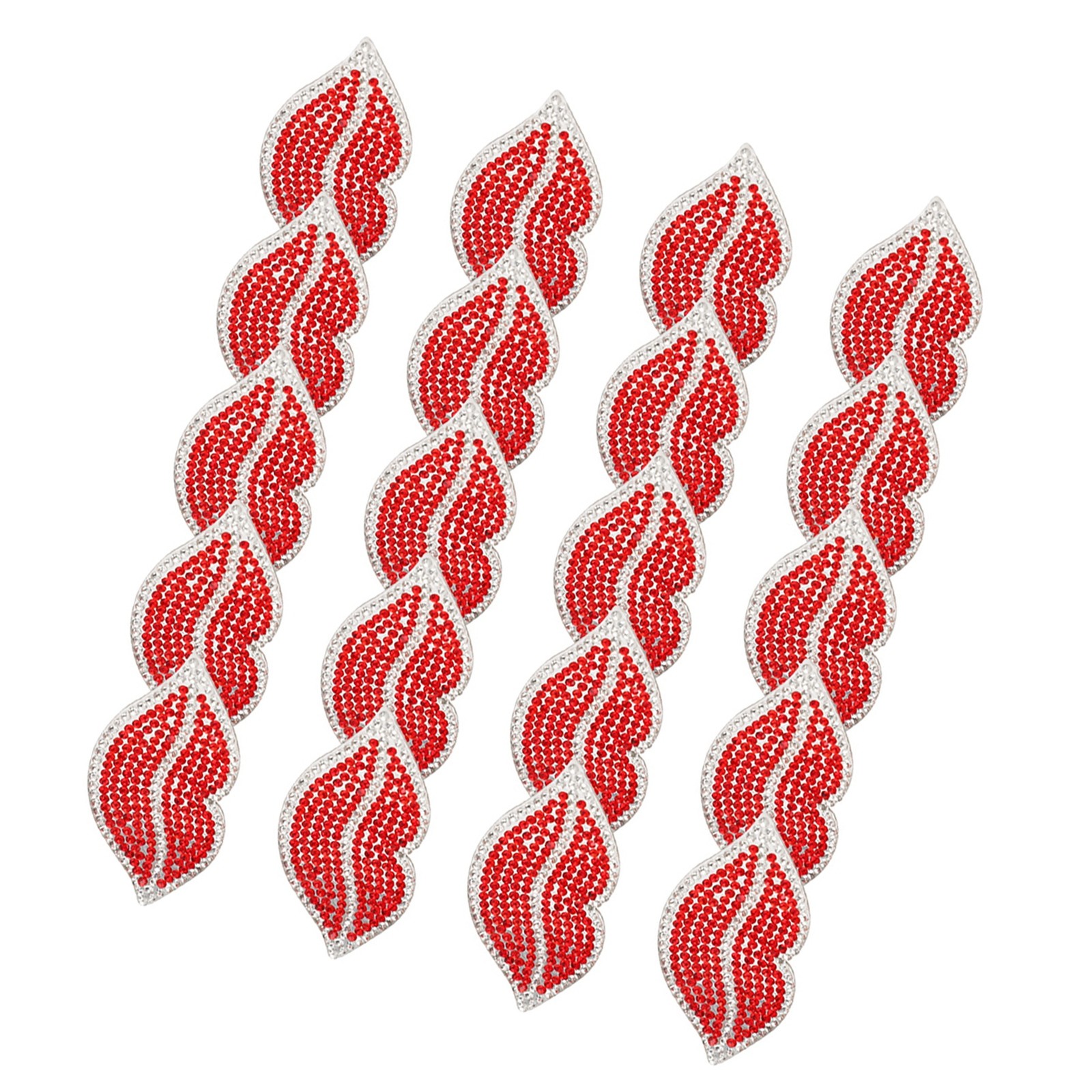 20Pcs Red Lip Rhinestones Resin Crystal Hot Pattern Clothing Decoration