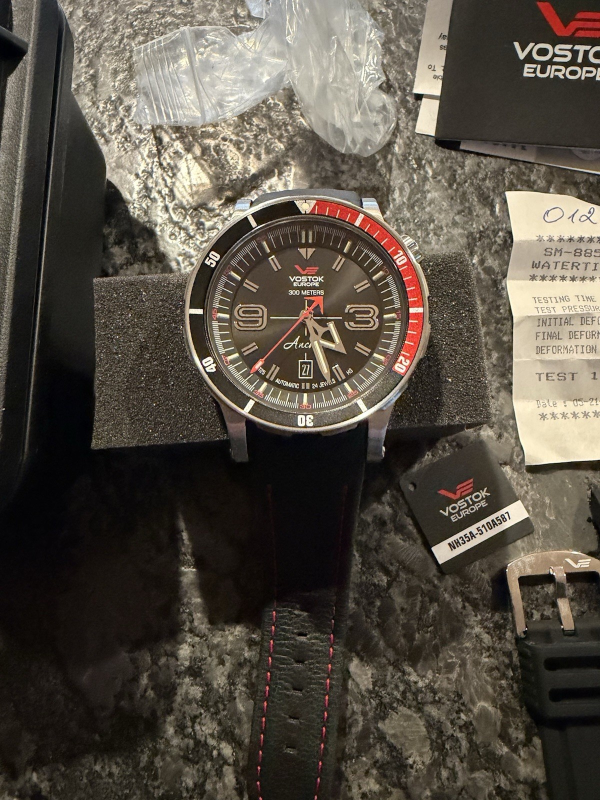 Vostok Europe Anchar Automatic 300m 48mm Diver Date Box Papers
