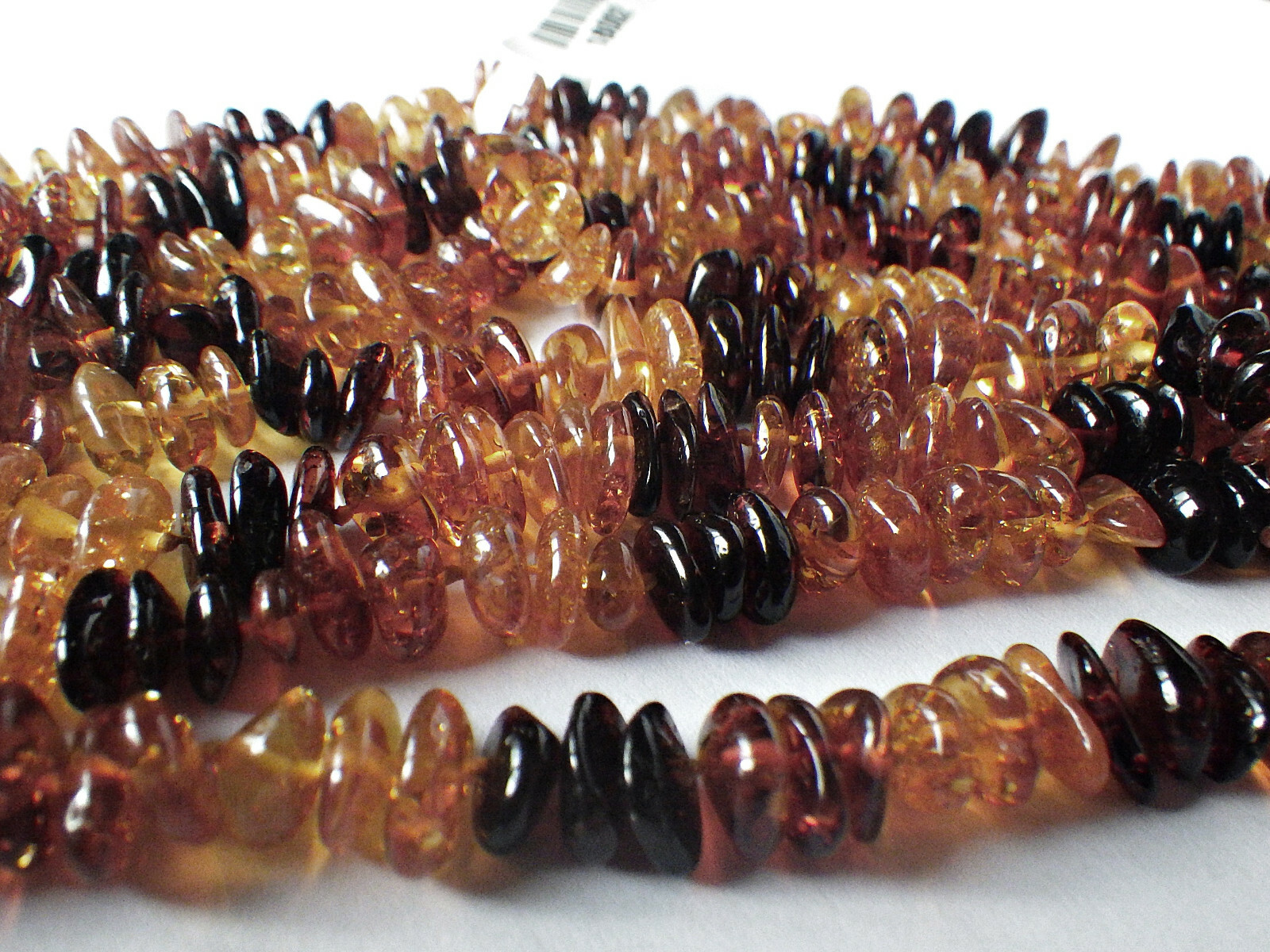 JEWELLERY PIECE AMBER NECKLACE 150cm and 70cm NEW endless chain without metal
