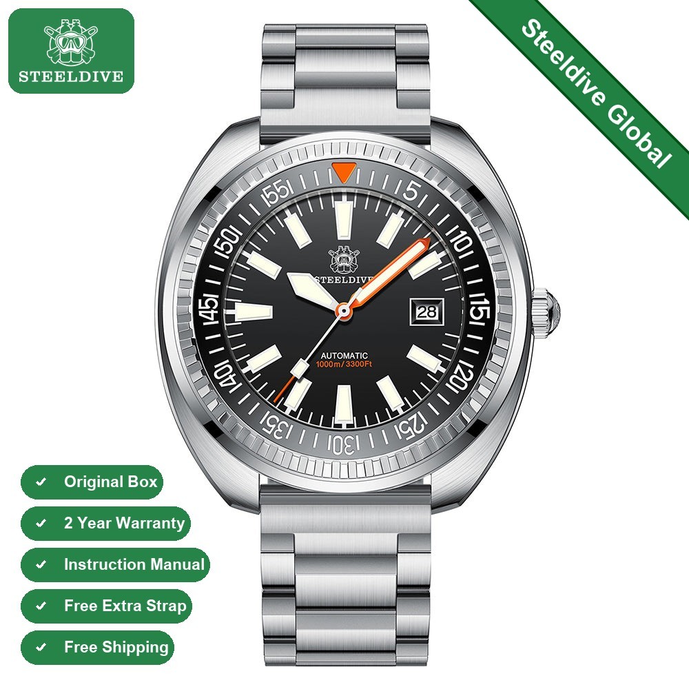 STEELDIVE SD1983 Mens 49mm 1000M Automatic Dive Watch NH35 Steel