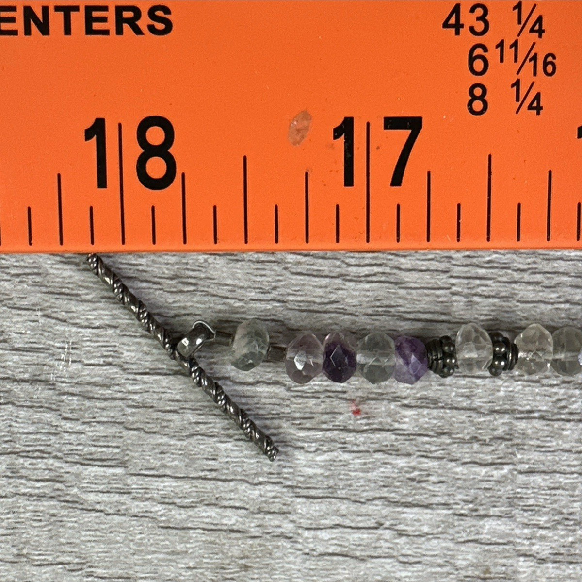 Artisan Handmade In MT Mixed Purple Glass Beaded Necklace 18″