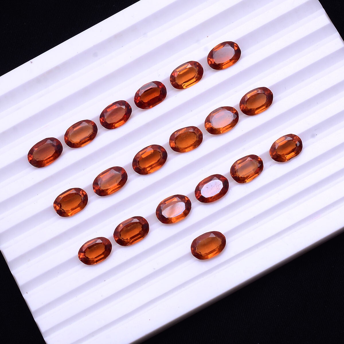 19 Pcs Natural Ceylon Hessonite Garnet Top Quality Untreated Loose Gemstones Lot