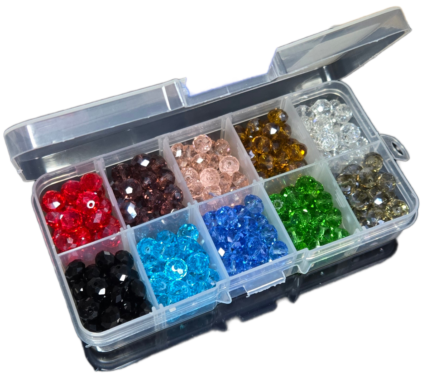 Crystal Beads 8mm Faceted Roundel Glass Beads for Jewelry Making 300 pcs