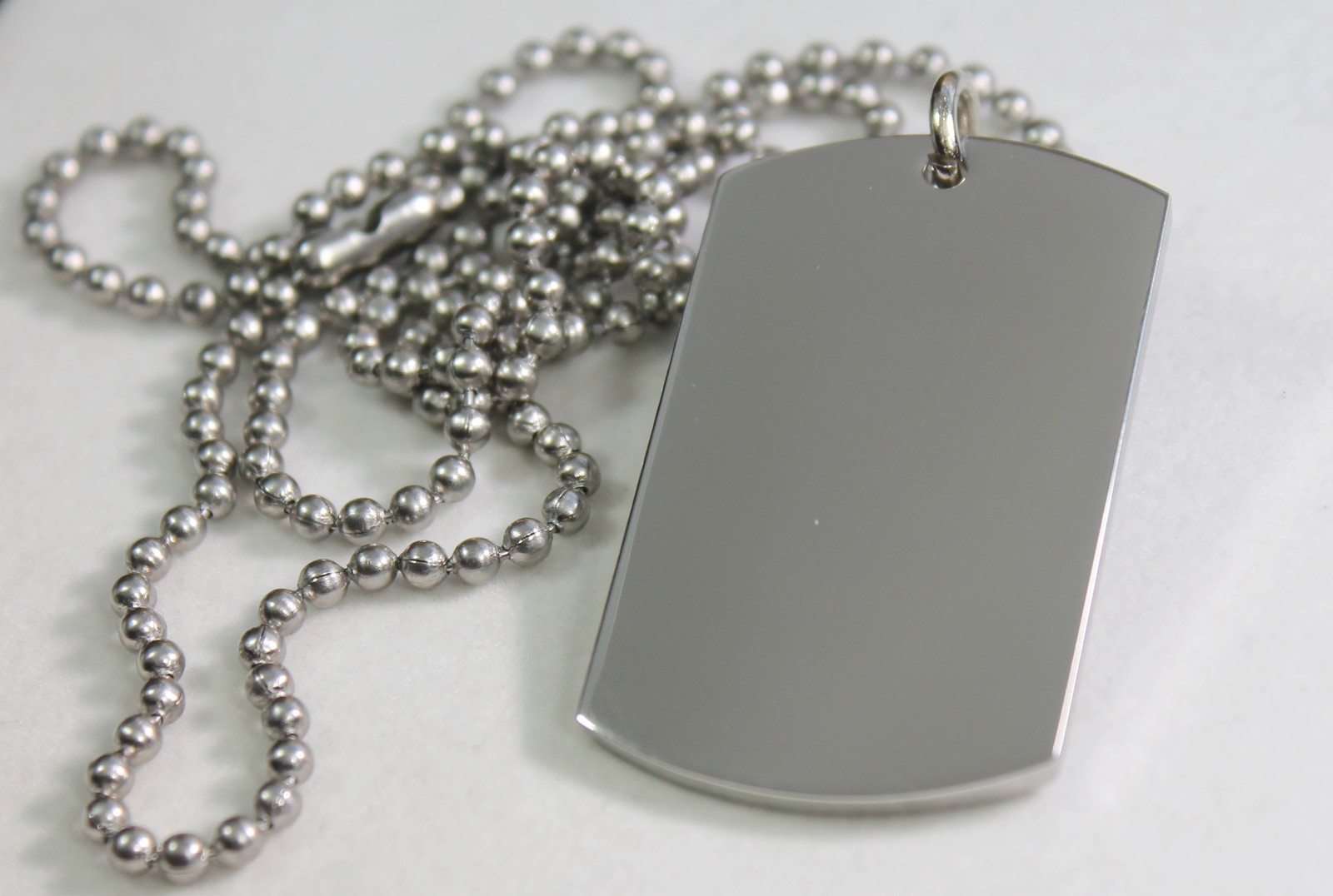 SOLID STAINLESS STEEL HEAVY DUTY 2 SIDES ENGRAVE TEXT ONLY