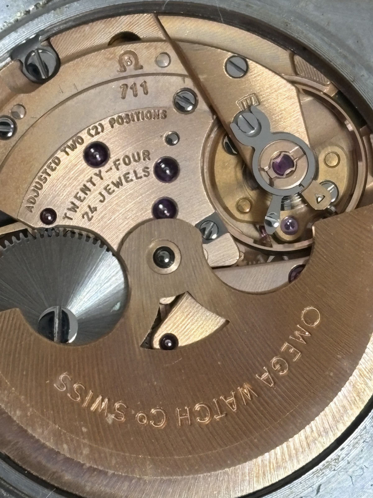 [Near MINT / Box] Omega De Ville Cal.711 Square Gold Roman Automatic Men’s Watch