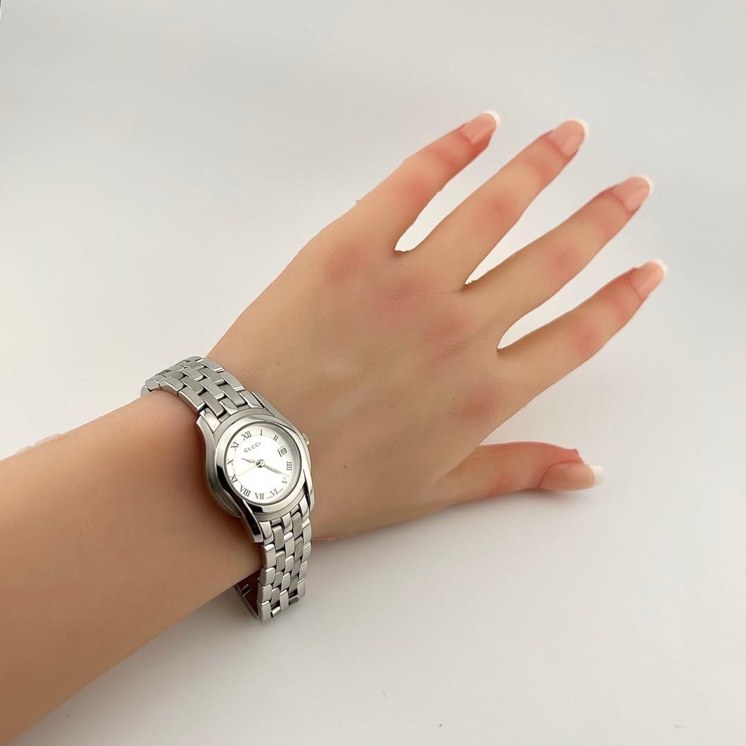 GUCCI 5500L Women’s Quartz Watch Silver Dial 27mm Stainless Steel