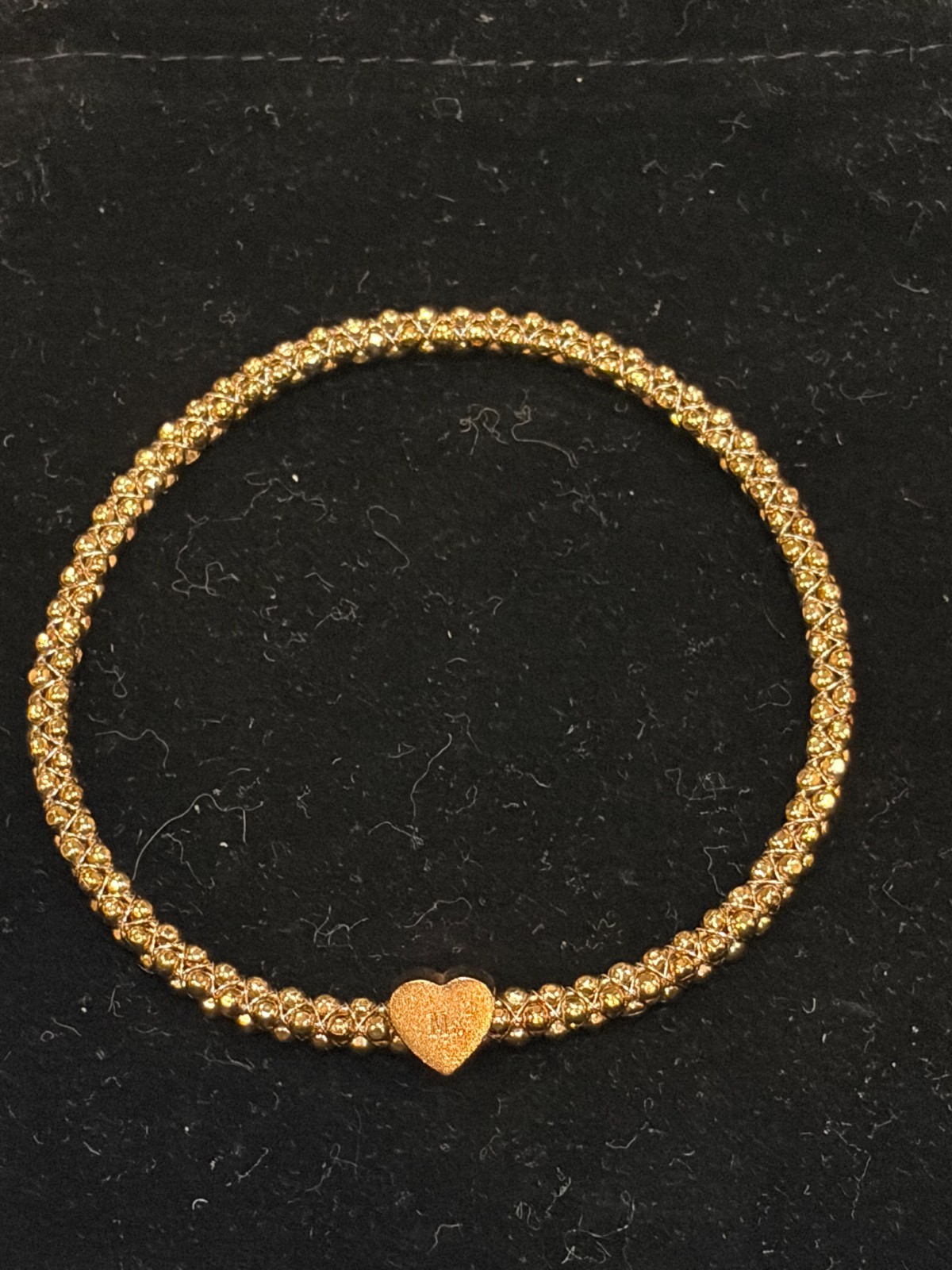Mignon Faget, Rose Gold Halo Bangle, Faceted, Size M, Pink Heart Accent Charm
