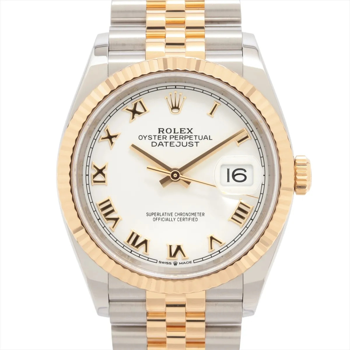 Rolex DATEJUST 36 126233 SS×YG SS×YG AT white dial jubilee bracelet